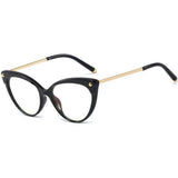 Techsuit Anti-Blue Light Glasses Reflex TR90 (F93308), Cat Eye, Bright Black