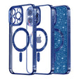 Husa de protectie Techsuit Luxury Glitter MagSafe compatibil cu iPhone 14 Pro, Albastru Inchis