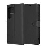 Husa de protectie Techsuit Leather Folio compatibil cu Samsung Galaxy S24 Ultra, Negru