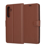 Husa de protectie Techsuit Leather Folio compatibil cu Samsung Galaxy A54, Maro