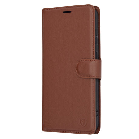 Husa de protectie Techsuit Leather Folio compatibil cu Samsung Galaxy S23 FE, Maro