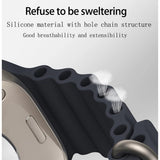Curea smartwatch Techsuit Watchband (W038) compatibil cu Apple Watch 1/2/3/4/5/6/7/8/9/10/11/SE/SE 2/SE 3 (38/40/41/42mm), Albastru