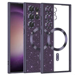 Husa de protectie Techsuit Luxury Glitter MagSafe compatibil cu Samsung Galaxy S23 Ultra, Mov