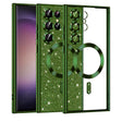 Husa de protectie Techsuit Luxury Glitter MagSafe compatibil cu Samsung Galaxy S23 Ultra, Deep Green