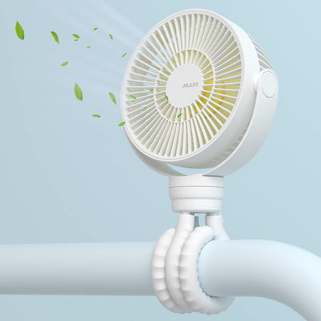 JisuLife Premium Table Baby Fan Life1 (FA24), Portable, 4000mAh, 4 Speeds, Pure White