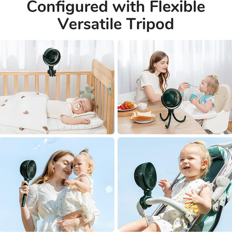 JisuLife Premium Table Baby Fan Life1 (FA24), Portable, 4000mAh, 4 Speeds, Pure White