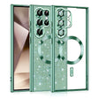 Husa de protectie Techsuit Luxury Glitter MagSafe compatibil cu Samsung Galaxy S22 Ultra 5G, Verde Deschis
