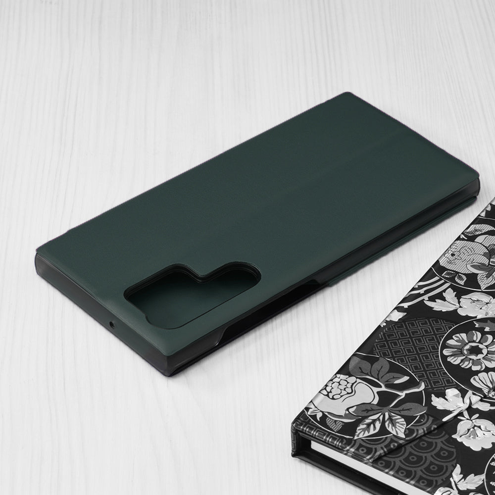 Husa de protectie Techsuit eFold Series compatibil cu Samsung Galaxy S22 Ultra, Verde Inchis
