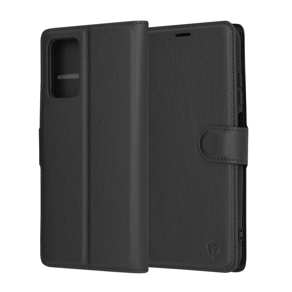 Husa de protectie Techsuit Leather Folio compatibil cu Xiaomi Redmi 10 / Redmi 10 2022, Negru