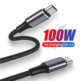 Cablu Techsuit (PCB018), Type-C to Type-C, Super Fast Charging, PD100W, 480Mbps, Nylon, Aluminum Alloy, 1m, Negru