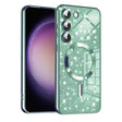 Husa de protectie Techsuit Luxury Glitter MagSafe compatibil cu Samsung Galaxy S23 Plus, Verde Deschis