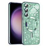 Husa de protectie Techsuit Luxury Glitter MagSafe compatibil cu Samsung Galaxy S23 Plus, Verde Deschis