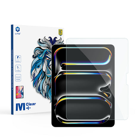 Husa de protectie tableta Lito 2.5D Classic Glass compatibil cu iPad Pro 13 (2024) / Air 13 (2024) / Air 13 (2025) / Air 13 (2026), Transparent