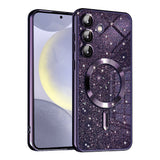 Husa de protectie Techsuit Luxury Glitter MagSafe compatibil cu Samsung Galaxy S24 Plus, Mov