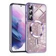 Husa de protectie Techsuit Luxury Glitter cu inel magnetic compatibil cu Samsung Galaxy S22 5G, Mov Deschis
