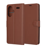 Husa de protectie Techsuit Leather Folio compatibil cu Xiaomi Redmi Note 13 Pro+ 5G, Maro