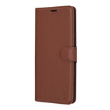 Husa de protectie Techsuit Leather Folio compatibil cu Xiaomi Redmi Note 13 Pro+ 5G, Maro