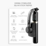 Suport Techsuit Selfie Stick (Q08), Anti-Shake Tripod with Bluetooth Remote Control, 360 Rotation, Aluminium Alloy, 75cm, Negru