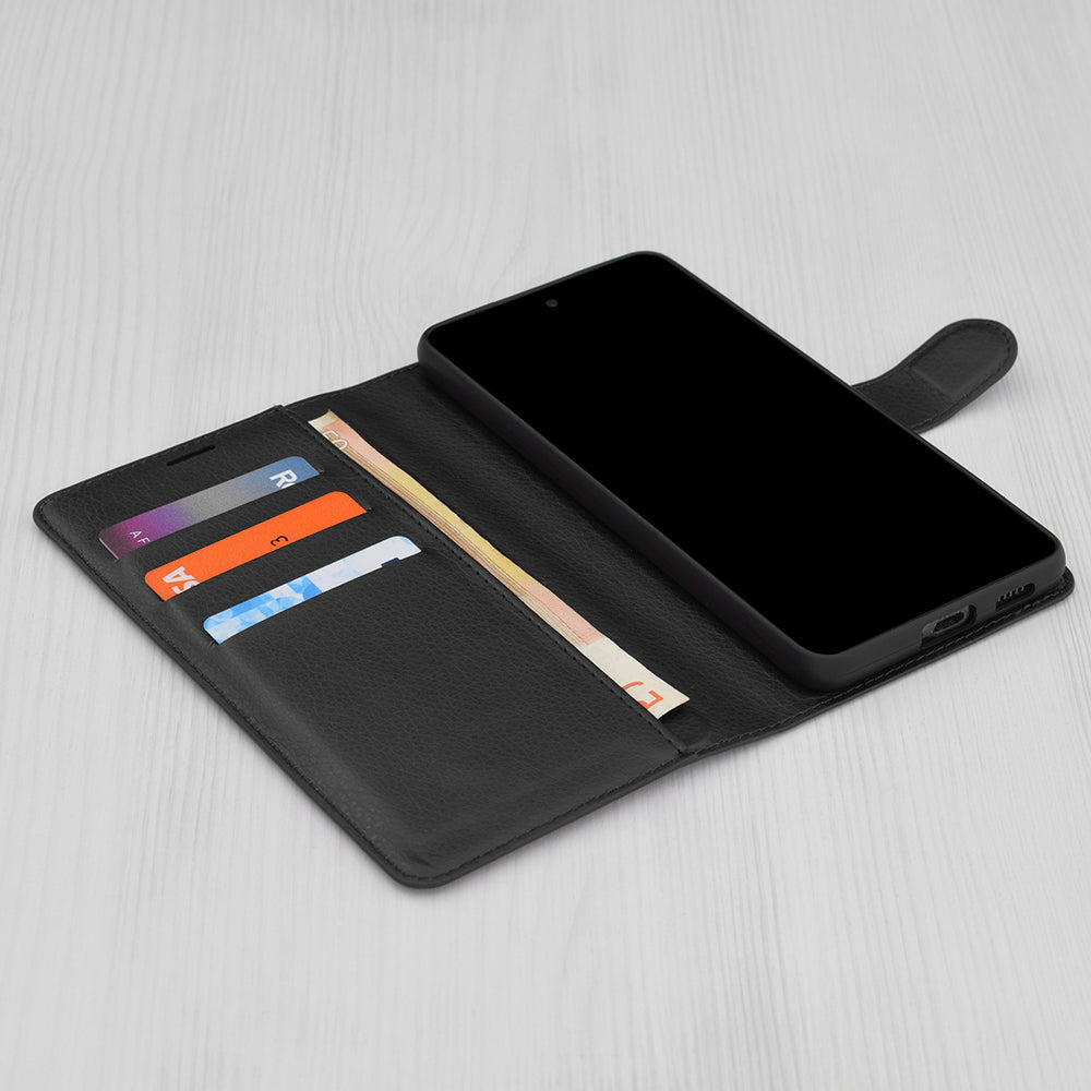 Husa de protectie Techsuit Leather Folio compatibil cu Motorola Moto G10 / Moto G20 / Moto G30, Negru