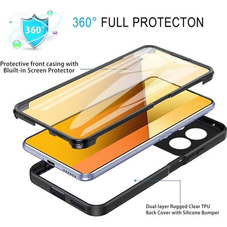 Folie de protectie Techsuit ColorVerse 360 Series + compatibil cu Xiaomi Poco X6 Pro, Roz