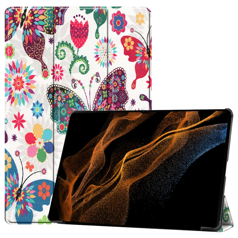 Husa de protectie tableta Techsuit FoldPro compatibil cu Samsung Galaxy Tab S8 Ultra / S9 Ultra / S10 Ultra, Butterfly