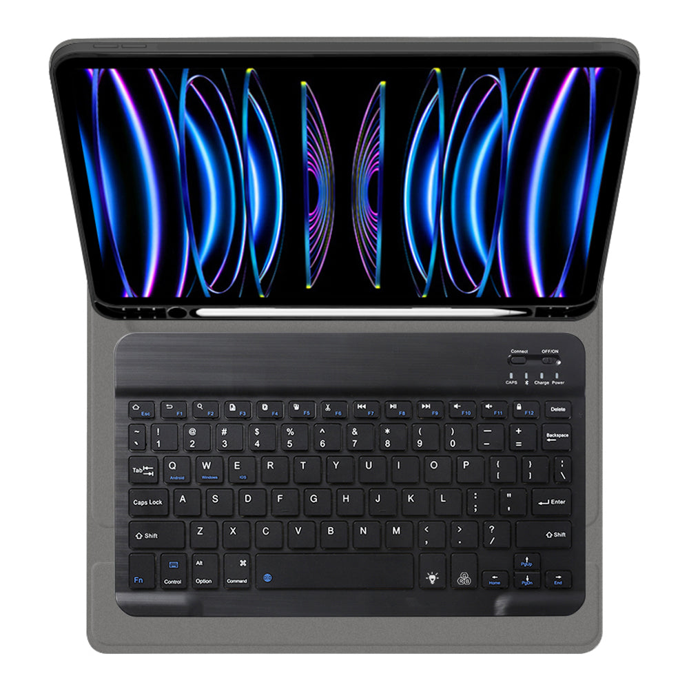 Husa de protectie tableta Techsuit CozyTab Case (with Pencil Holder/RGB Keyboard) compatibil cu iPad Pro 11 (2018/2020/2021/2022) - Black