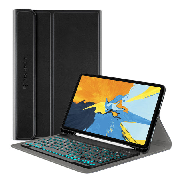Husa de protectie tableta Techsuit CozyTab Case (with Pencil Holder/RGB Keyboard) compatibil cu iPad Pro 11 (2018/2020/2021/2022) - Black