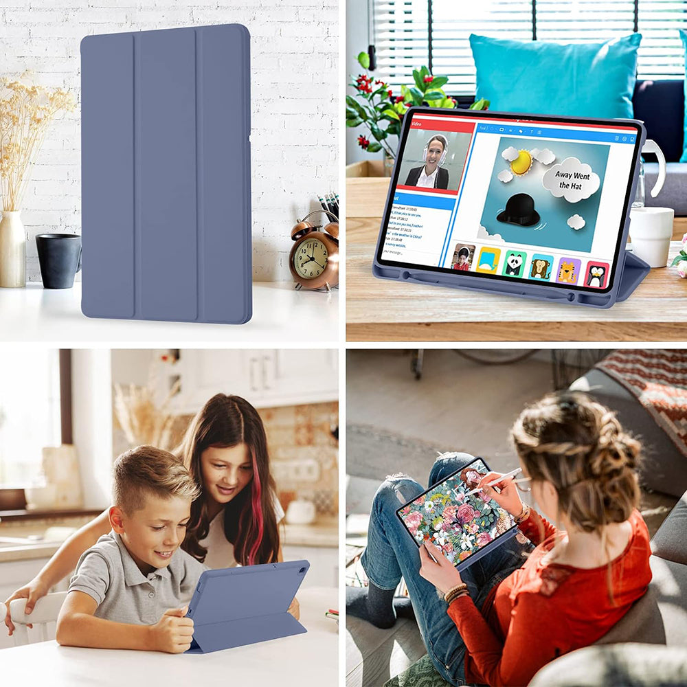 Husa de protectie tableta Techsuit Flex Trifold compatibil cu Samsung Galaxy Tab S6 Lite, Mov