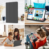 Husa de protectie tableta Techsuit Flex Trifold (with Pencil Holder) compatibil cu Samsung Galaxy Tab S6 Lite (2020/2022/2024), Negru
