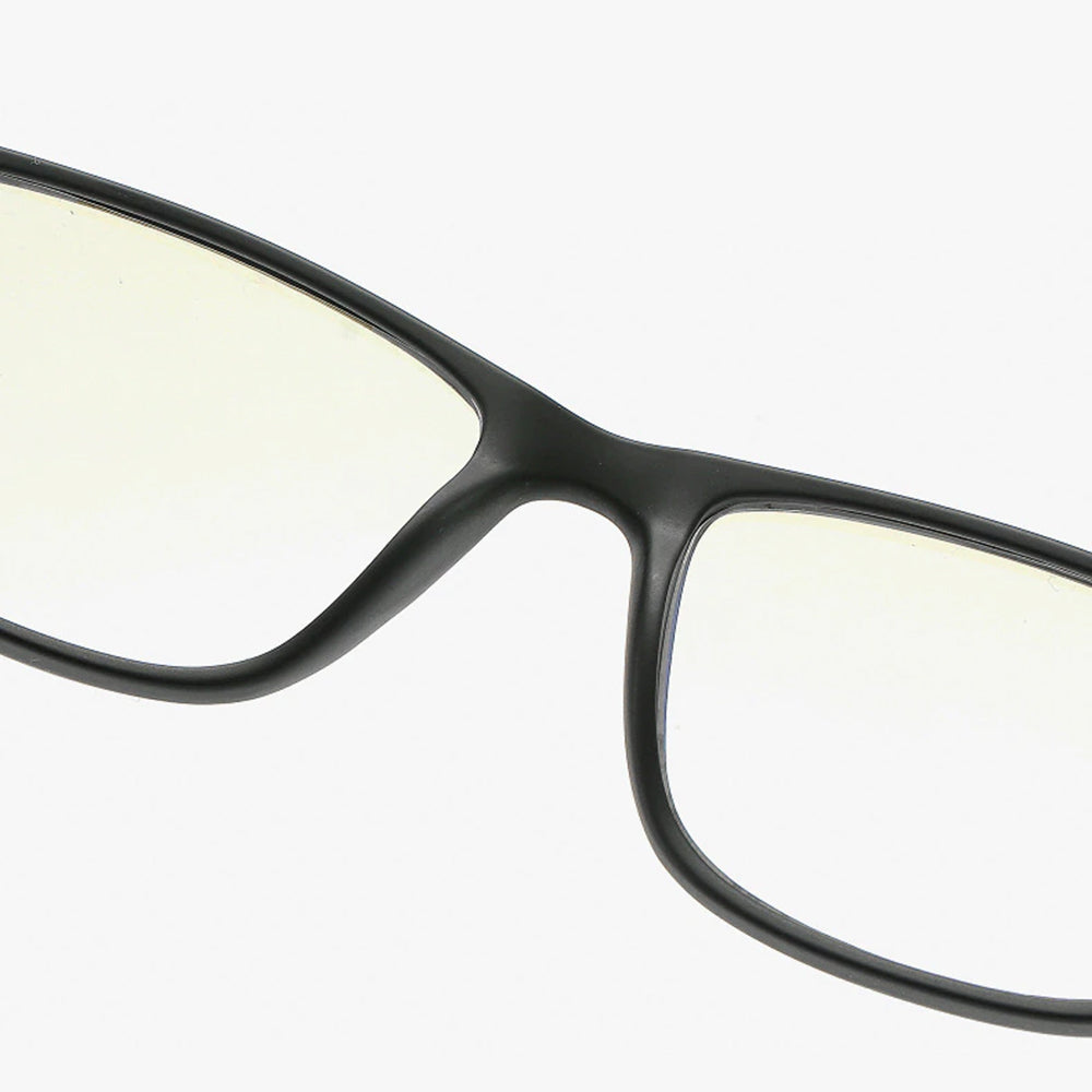 Techsuit Anti-Blue Light Glasses Reflex TR90 (F2388), Rectangular, Nisipiu Black / Green
