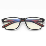 Techsuit Anti-Blue Light Glasses Reflex TR90 (F2388), Rectangular, Negru / Red