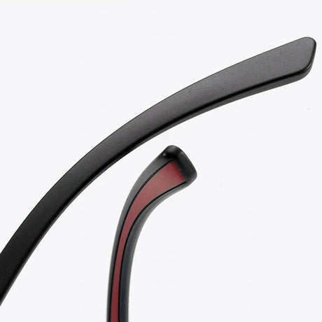 Ochelari Techsuit Anti-Blue Light Glasses Reflex TR90 F2388, rame dreptunghiulare negru cu roșu