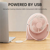 Techsuit Mini Fan (CT-108), Portable, Rechargeable, USB, Albastru