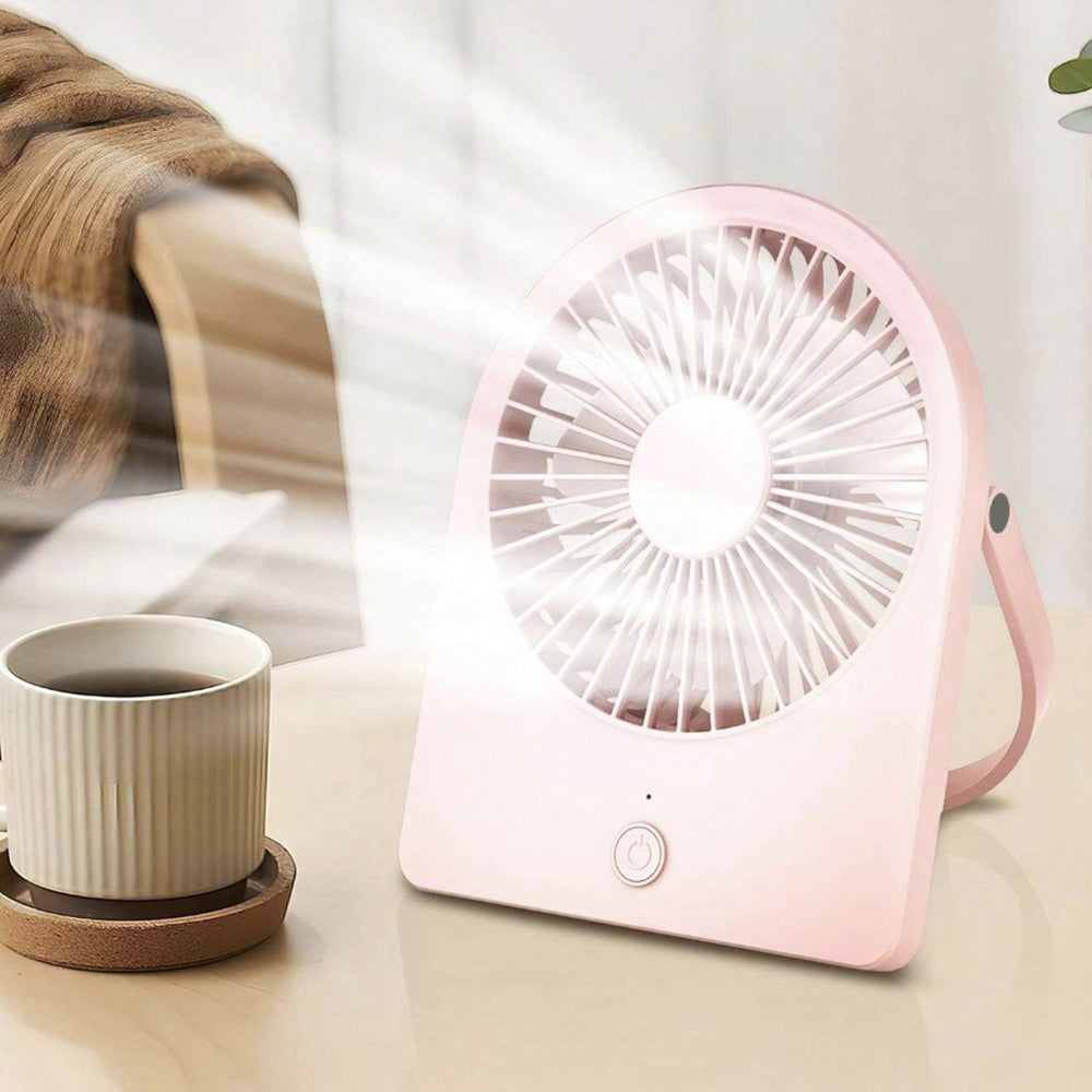 Techsuit Mini Fan (CT-108), Portable, Rechargeable, USB, Albastru