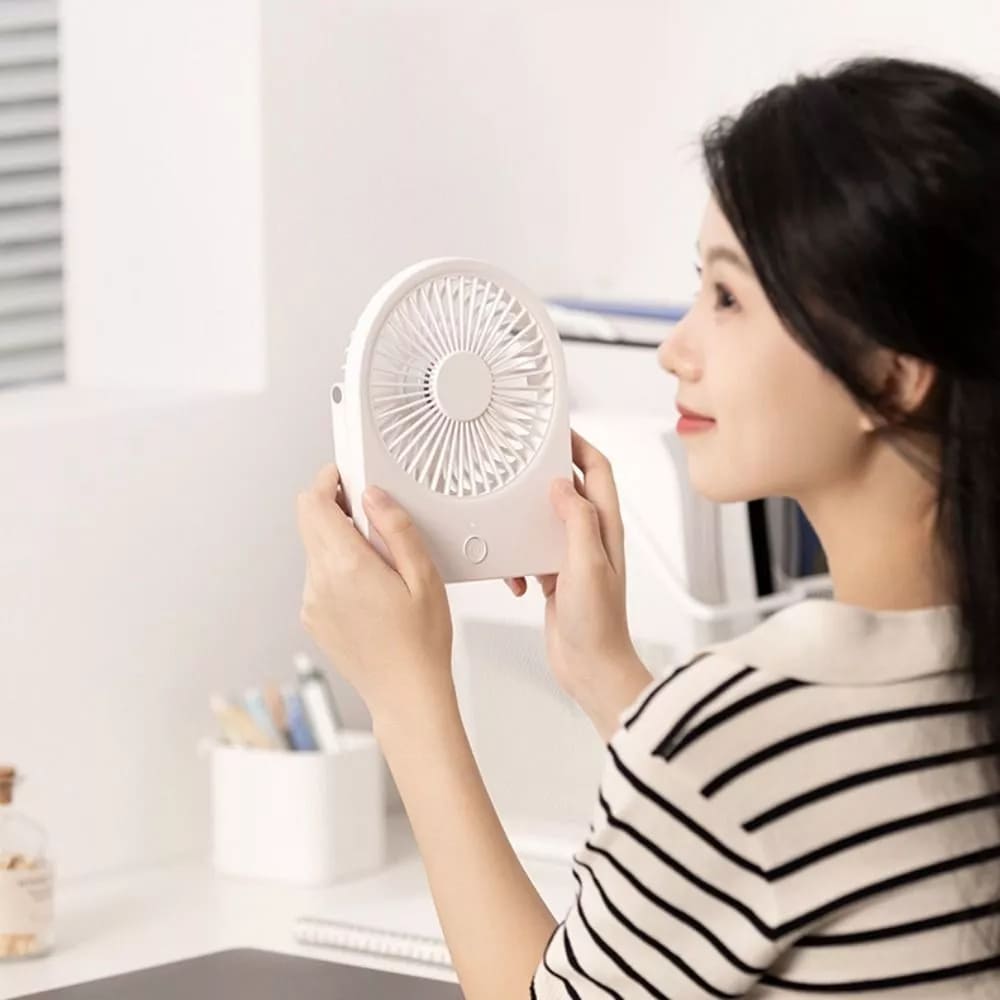 Techsuit Mini Fan (CT-108), Portable, Rechargeable, USB, Albastru