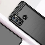 Husa de protectie Techsuit Carbon Silicone compatibil cu Motorola Moto G60, Negru