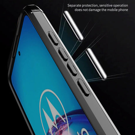 Husa de protectie Techsuit Carbon Silicone compatibil cu Motorola Moto G60, Negru