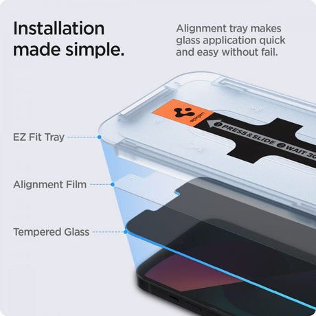 Spigen Glas.tR EZ-FIT folie de protecție transparentă pentru iPhone 13 Pro Max / iPhone 14 Plus