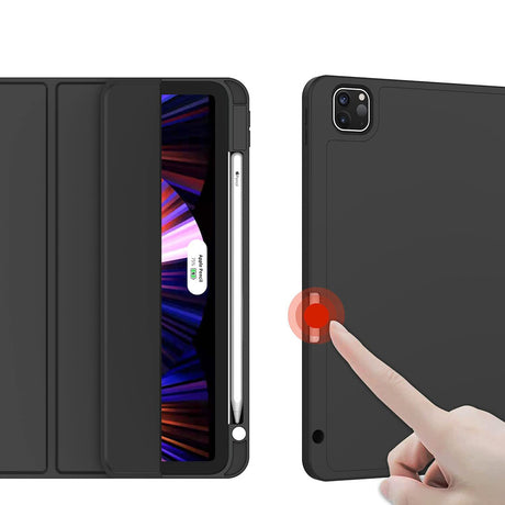 Husa de protectie tableta Techsuit Flex Trifold (with Pencil Holder) compatibil cu iPad Pro 11 (2018 / 2020 / 2021 / 2022), Albastru Cer