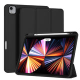 Husa de protectie tableta Techsuit Flex Trifold (with Pencil Holder) compatibil cu iPad Pro 11 (2018 / 2020 / 2021 / 2022), Negru