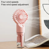 Techsuit Handheld Fan (G10), Portable, with Humidifier, Four Speeds, USB, Negru