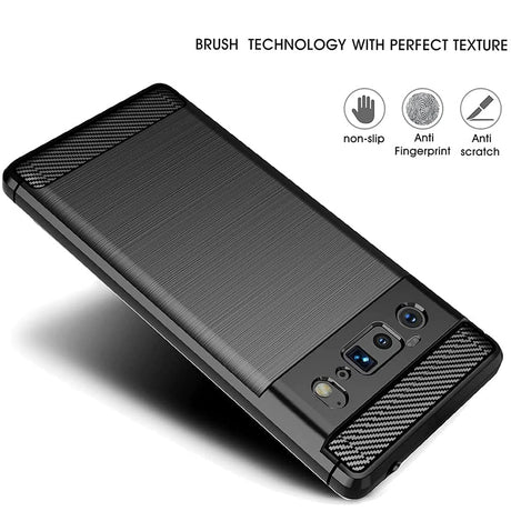 Husa de protectie Techsuit Carbon Silicone compatibil cu Google Pixel 6 Pro, Negru