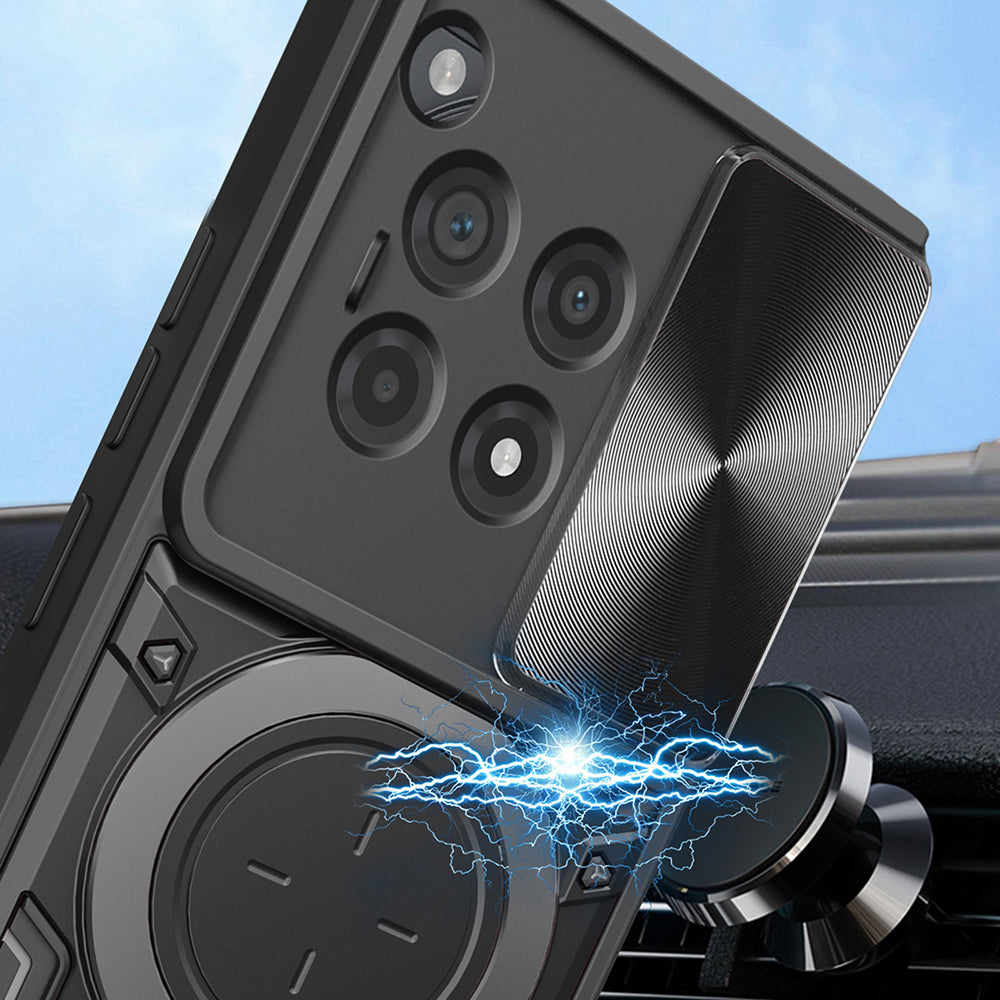 Husa de protectie Techsuit CamGuard Pro compatibil cu OnePlus 12R, Roz Auriu