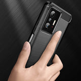 Husa de protectie Techsuit Carbon Silicone compatibil cu Xiaomi 11T / 11T Pro, Negru