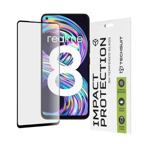 Folie de protectie Techsuit 111D Full Cover / Full Glue Glass compatibil cu Realme 8 4G / 8 Pro, Negru