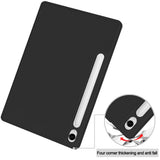 Husa de protectie tableta Techsuit Flex Trifold (with Pencil Holder) compatibil cu Samsung Galaxy Tab S9 / S9 FE / S10 FE, Negru
