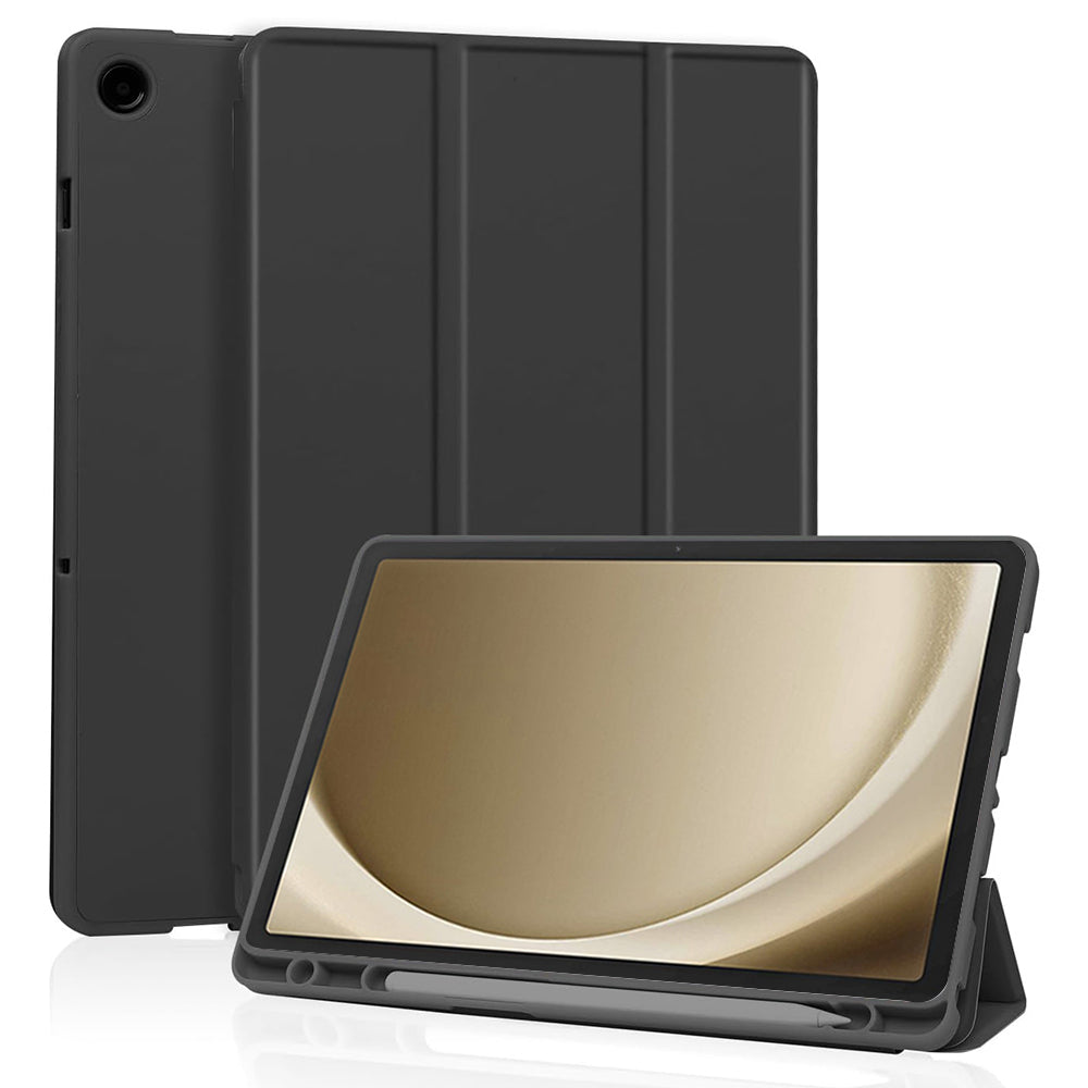 Husa de protectie tableta Techsuit Flex Trifold (with Pencil Holder) compatibil cu Samsung Galaxy Tab A9 Plus, Negru