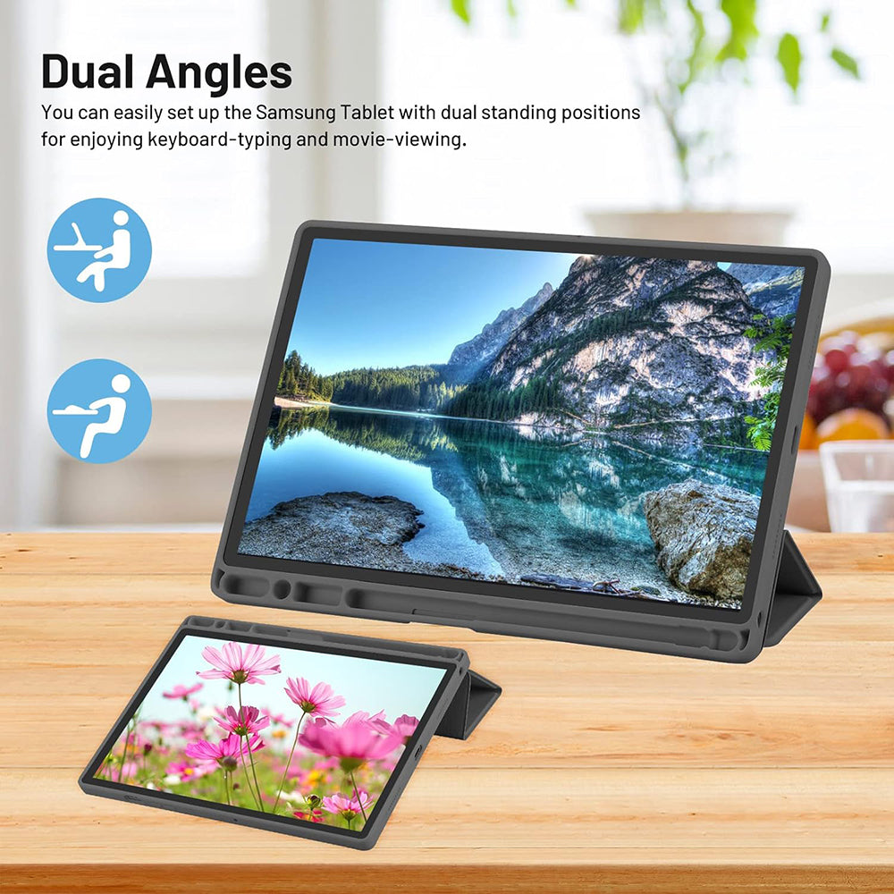 Husa de protectie tableta Techsuit Flex Trifold (with Pencil Holder) compatibil cu Samsung Galaxy Tab A8 10.5 (2021), Matcha Green