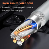 Cablu Techsuit (PCB130), Type-C to Type-C, Fast Charging, 60W, 480Mbps, Aluminum Alloy, 1m, Alb