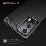 Husa de protectie Techsuit Carbon Silicone compatibil cu Motorola Edge 20 5G, Negru